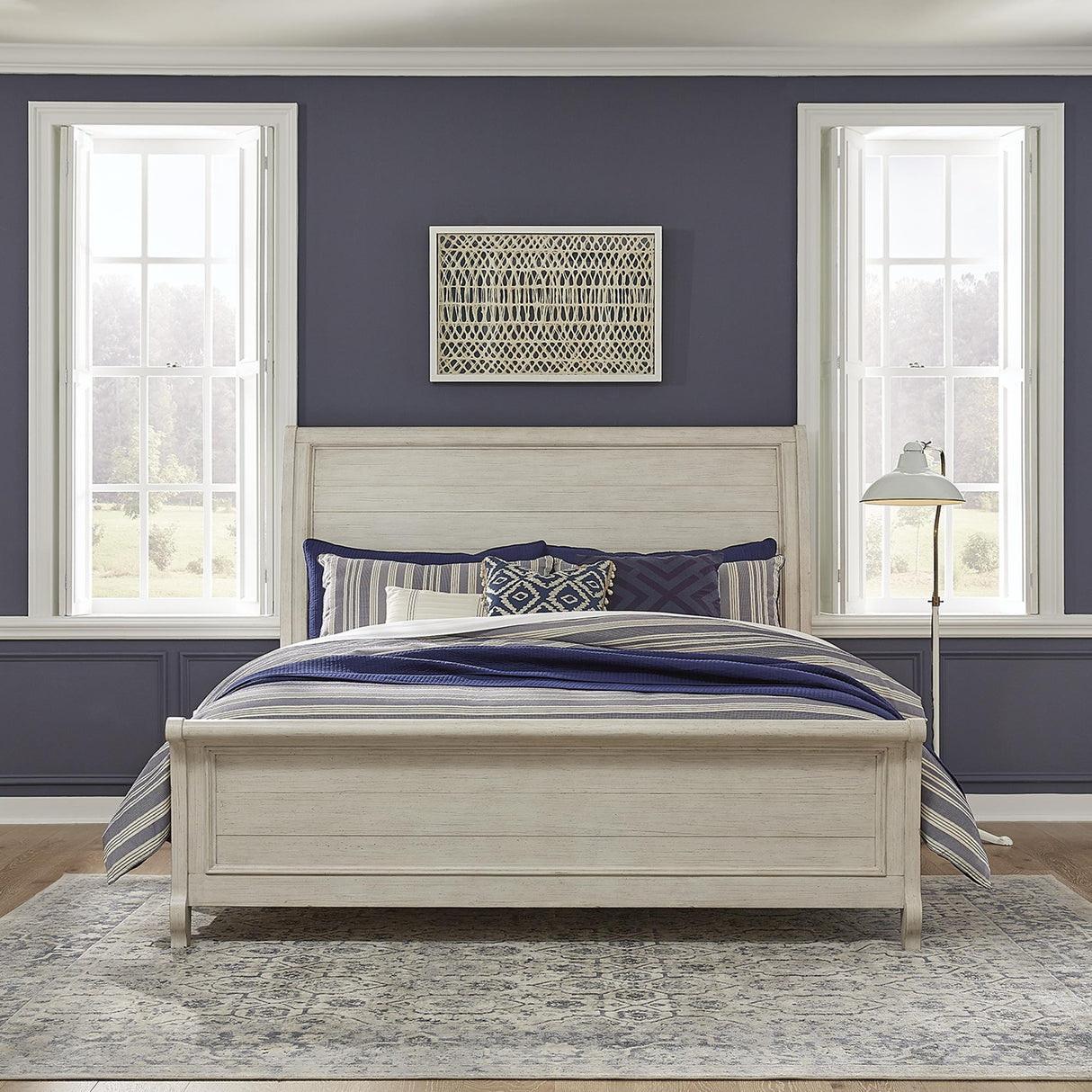 Farmhouse Reimagined King Sleigh Bed - Furniture World