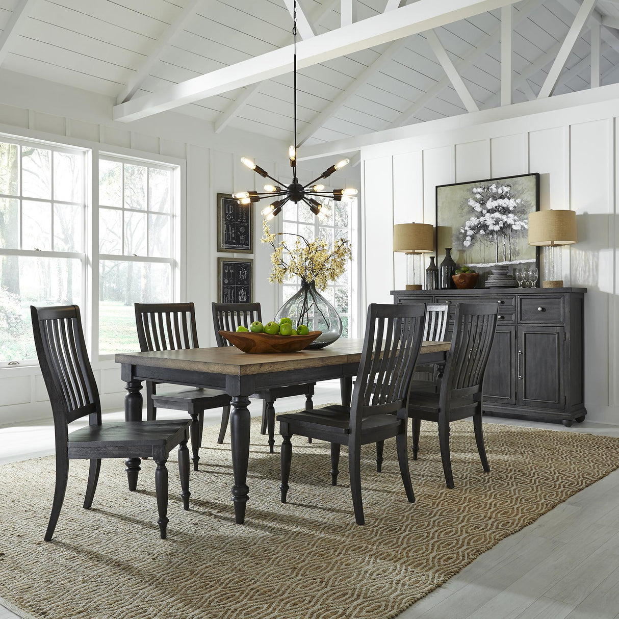 Harvest Home 7 Piece Rectangular Table Set - Furniture World