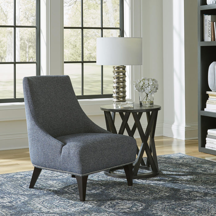 Kendall Upholstered Accent Chair - Blue - Furniture World
