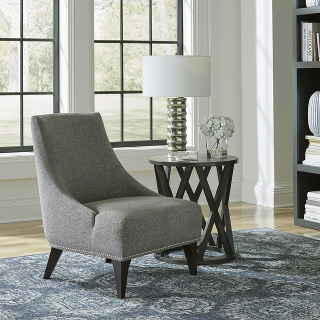 Kendall Upholstered Accent Chair - Charcoal - Furniture World