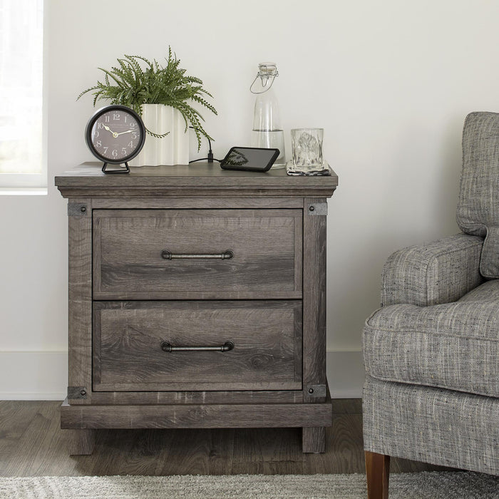 Lakeside Haven Nightstand w/ Charging Station - Furniture World