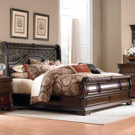 Arbor Place California King Sleigh Bed - Furniture World