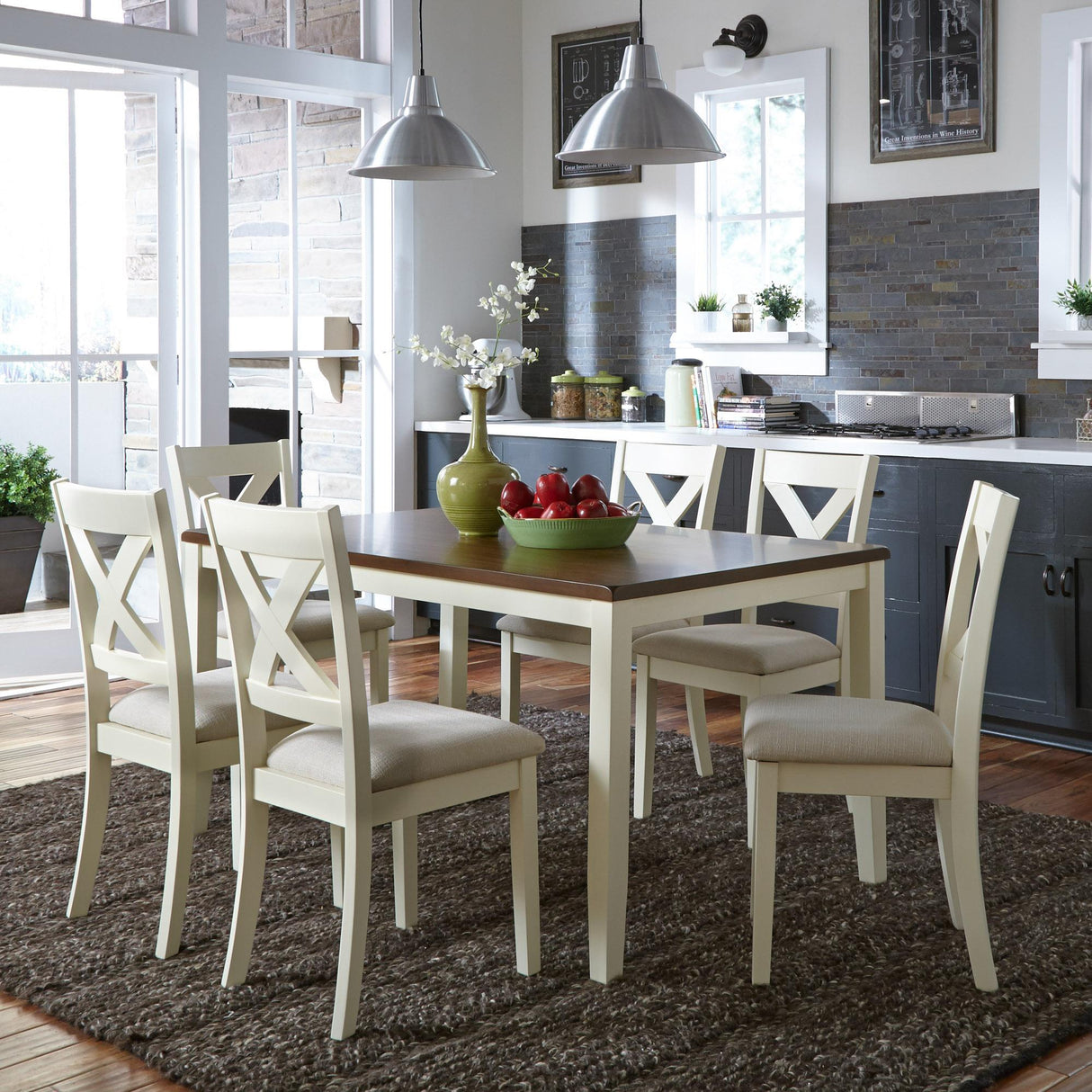 Thornton 7 Piece Rectangular Table Set - Furniture World