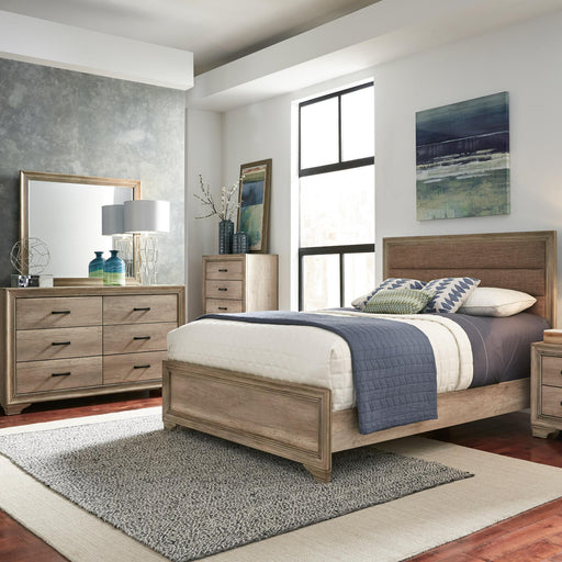 Sun Valley King California Uphosltered Bed, Dresser & Mirror, Nightstand - Furniture World