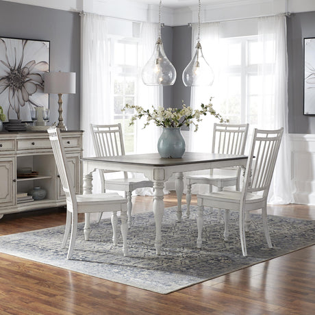 Magnolia Manor Opt 5 Piece Leg Table Set - Furniture World