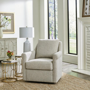 Landcaster Upholstered Accent Chair - Pebble - Furniture World