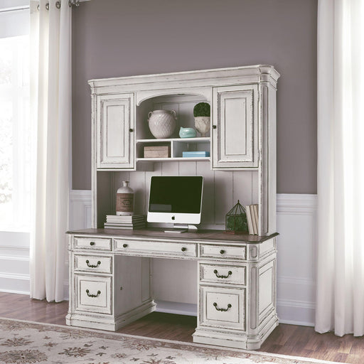 Magnolia Manor Credenza & Hutch - Furniture World