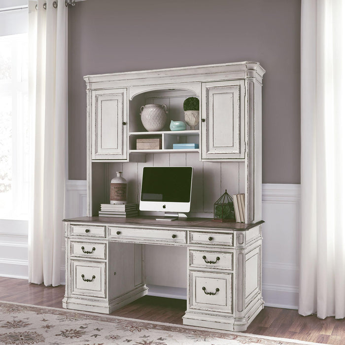 Magnolia Manor Credenza & Hutch - Furniture World