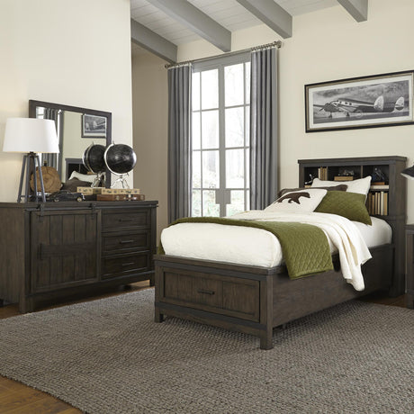 Thornwood Hills Full Bookcase Bed, Dresser & Mirror - Furniture World