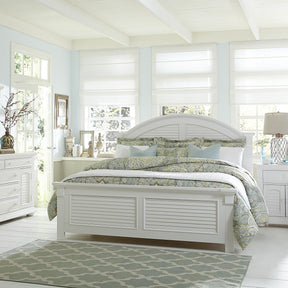 Summer House I King Panel Bed, Dresser & Mirror, Chest, Nightstand - Furniture World