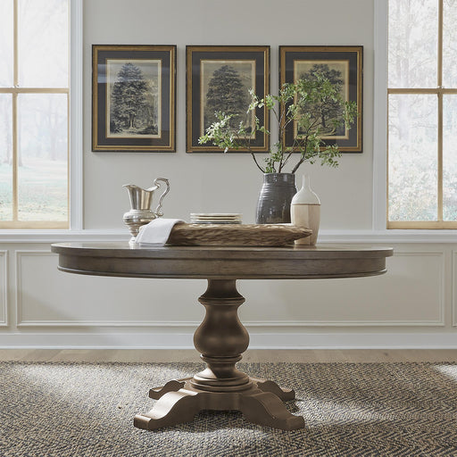 Americana Farmhouse Pedestal Table Set - Furniture World