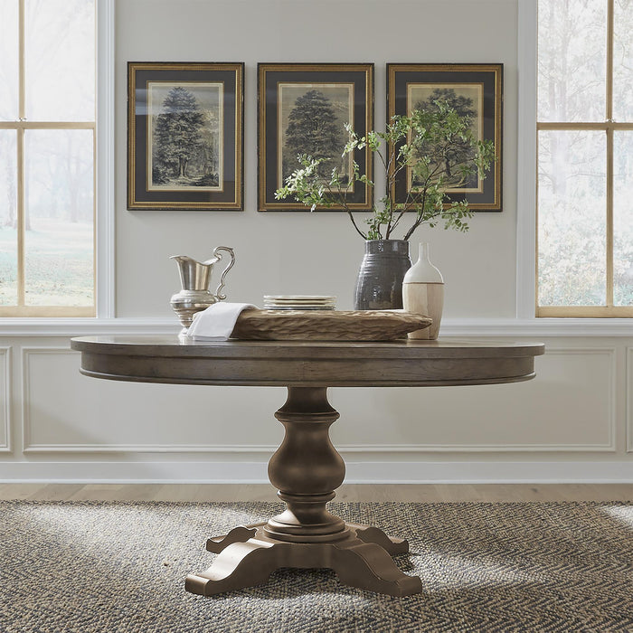 Americana Farmhouse Pedestal Table Set - Furniture World