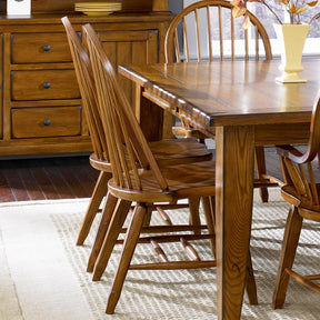 Treasures Bow Back Side Chair - Oak - Furniture World