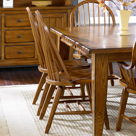 Treasures Bow Back Side Chair - Oak - Furniture World