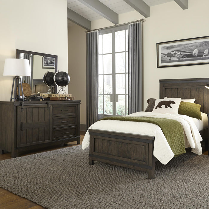Thornwood Hills Twin Panel Bed, Dresser & Mirror - Furniture World