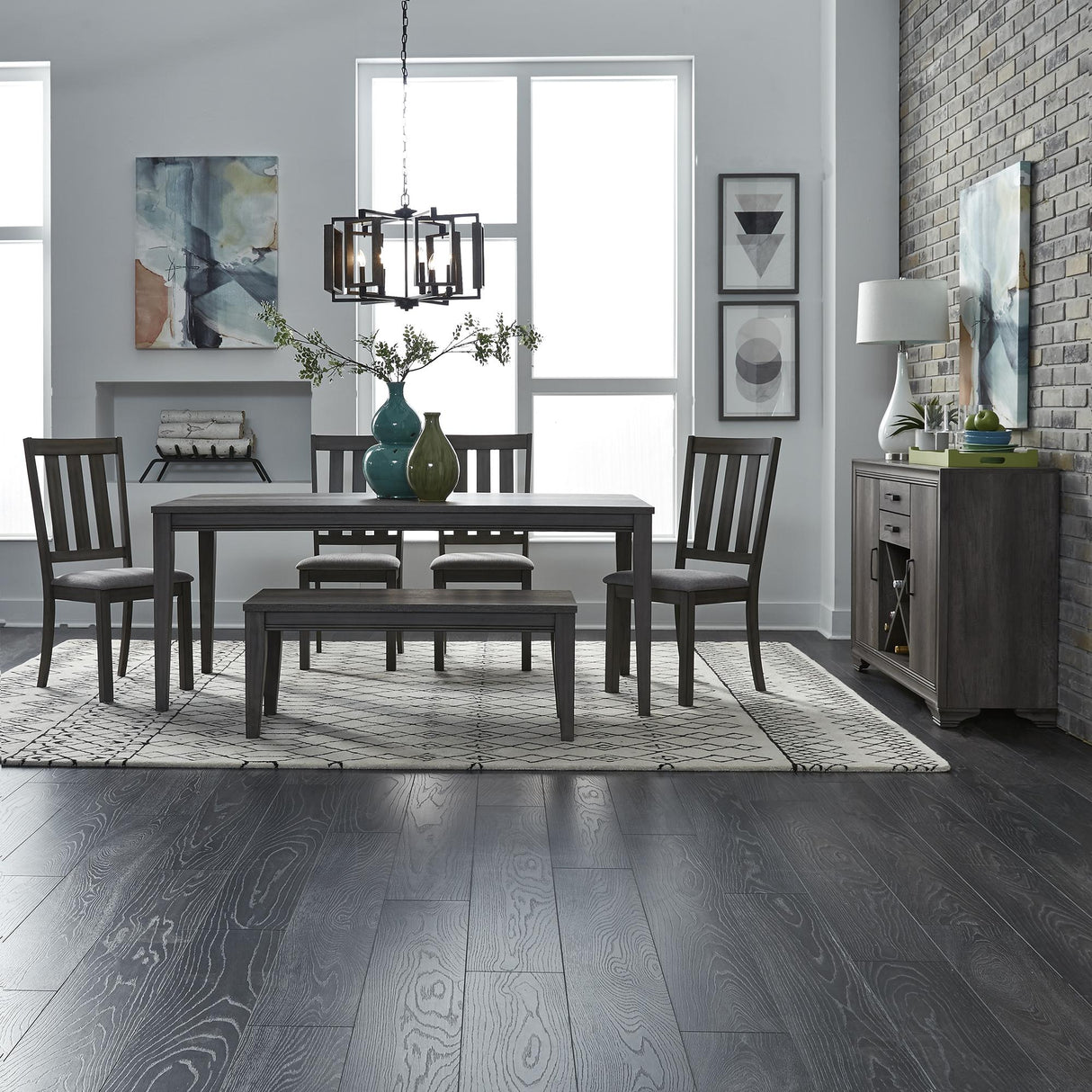 Tanners Creek 6 Piece Rectangular Table Set - Furniture World