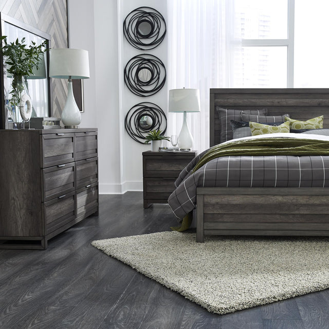 Tanners Creek King Panel Bed, Dresser & Mirror, Nightstand - Furniture World