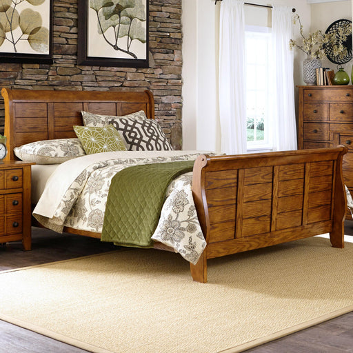 Grandpas Cabin California King Sleigh Bed - Furniture World