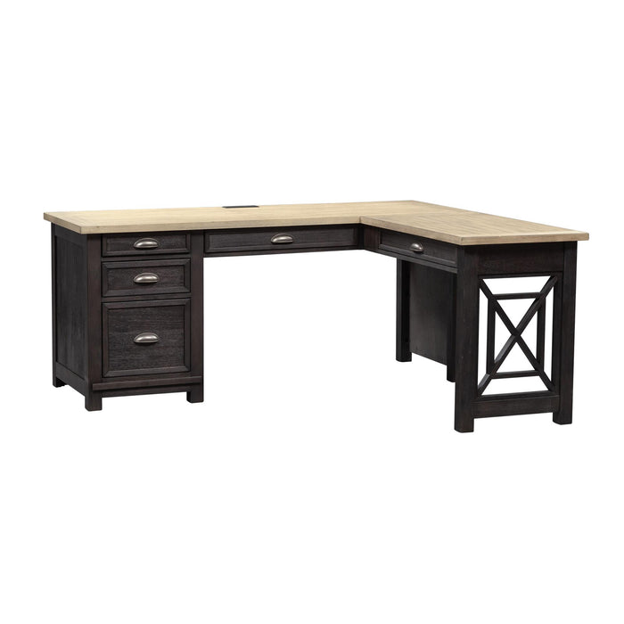 Heatherbrook Opt L Shaped Desk Set - Furniture World