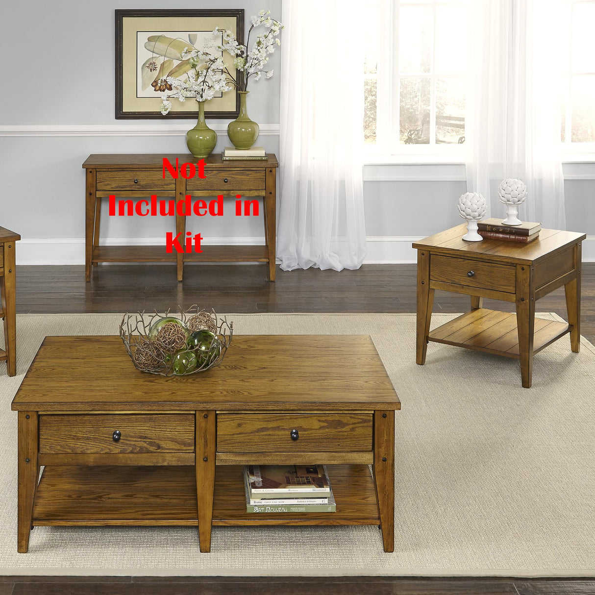 Lake House 3 Piece Set (1-Cocktail 2-End Tables) - Furniture World
