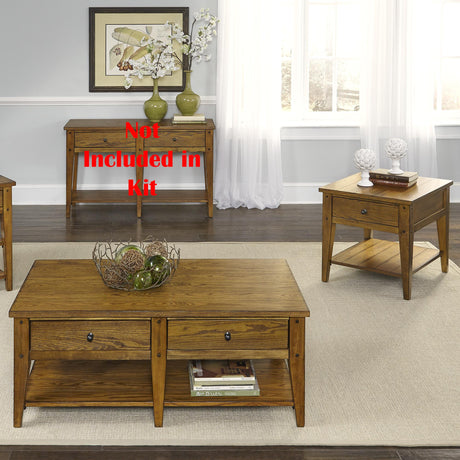 Lake House 3 Piece Set (1-Cocktail 2-End Tables) - Furniture World