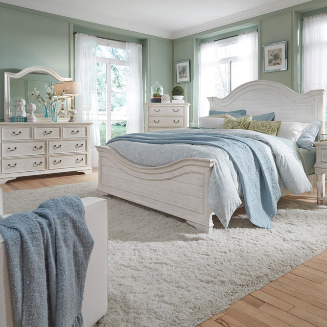 Bayside King Panel Bed, Dresser & Mirror, Chest - Furniture World