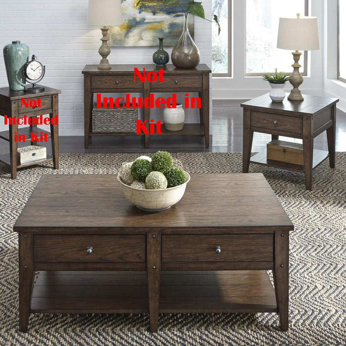 Lake House 3 Piece Set (1-Cocktail 2-End Tables) - Furniture World