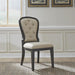 Americana Farmhouse Uph Tufted Back Side Chair - Black - Furniture World