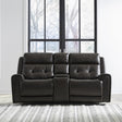 Carrington Loveseat w/Console P3 & ZG - Dark Brown - Furniture World