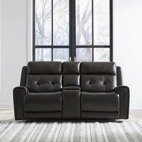 Carrington Loveseat w/Console P3 & ZG - Dark Brown - Furniture World