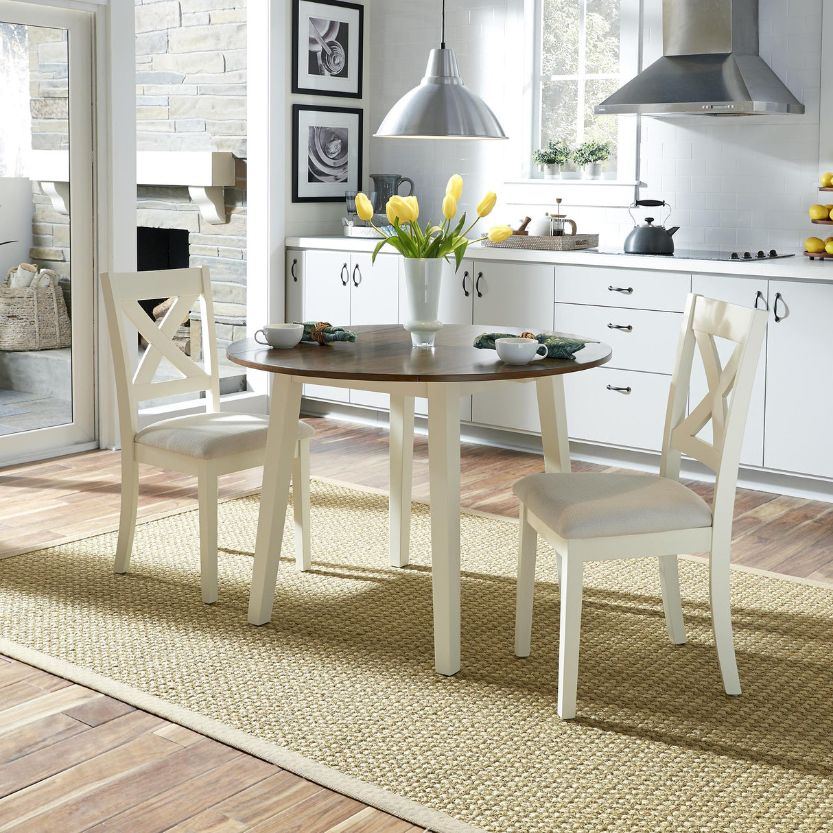 Thornton 3 Piece Drop Leaf Table Set - Furniture World