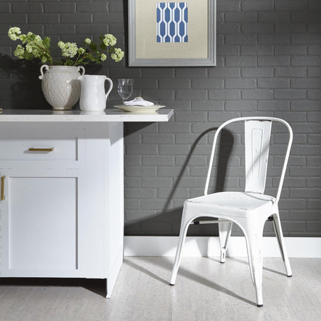 Vintage Series Bow Back Side Chair - Antique White - Furniture World
