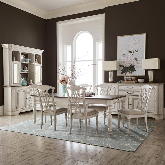 Abbey Road 7 Piece Rectangular Table Set - Furniture World