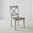 Cottage Lane X Back Wood Seat Side Chair (RTA) - Furniture World