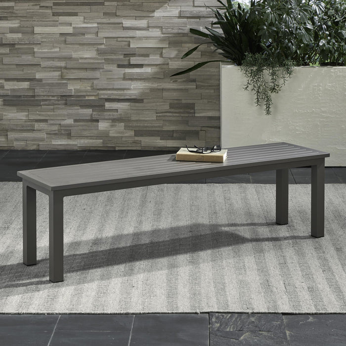 Plantation Key Outdoor Dining Bench - Granite - Furniture World