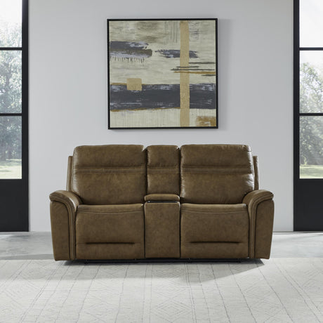 Cooper Loveseat w/Console P3 & ZG - Camel - Furniture World