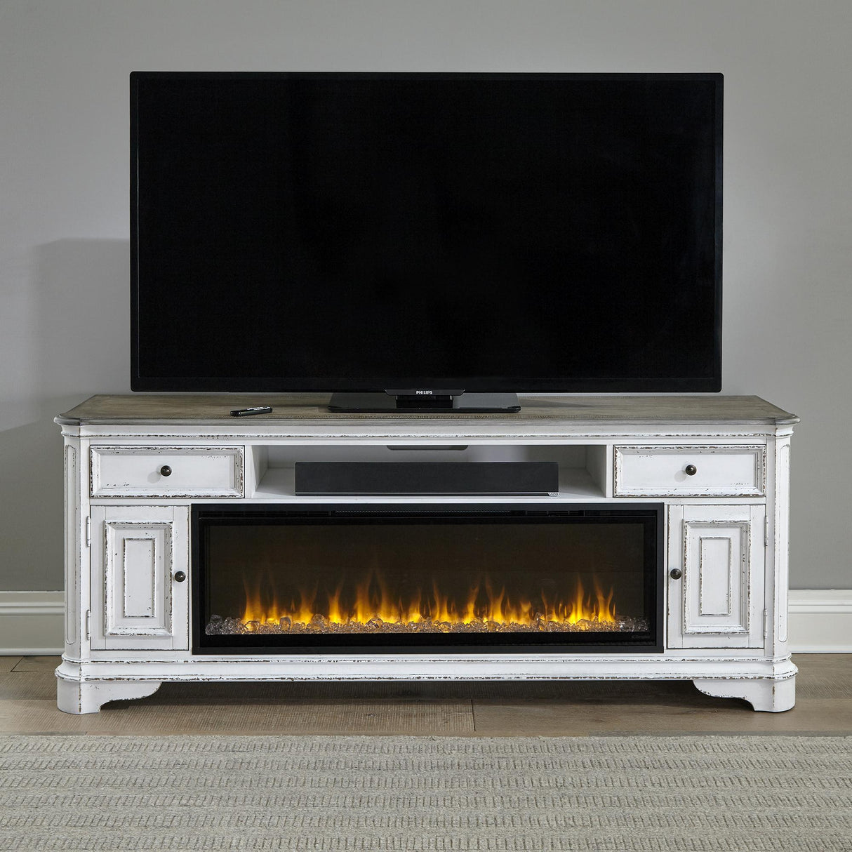 Fireplace TV Consoles 244 82 Inch Console w/ Fire - Furniture World