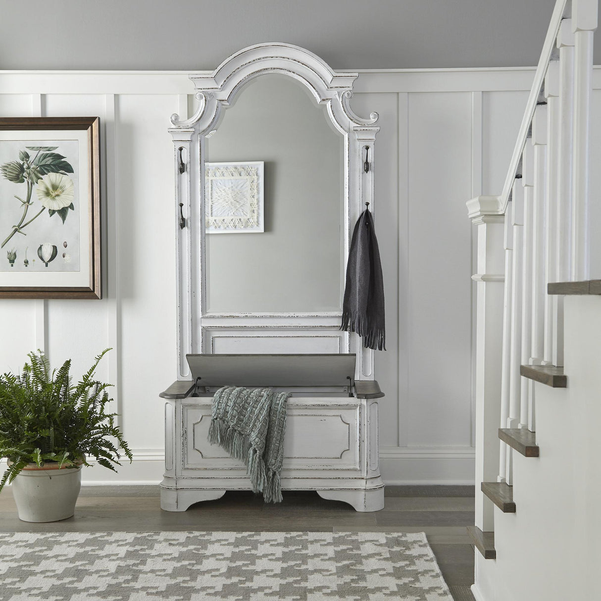 Magnolia Manor 2 Piece Hall Tree Set - Furniture World