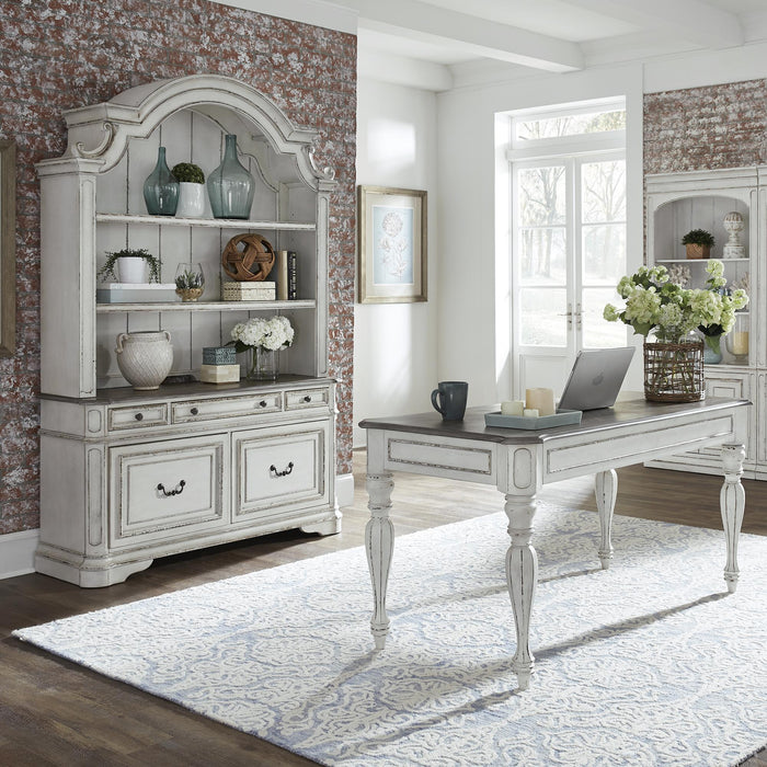Magnolia Manor 3 Piece Desk & Hutch Set - Furniture World