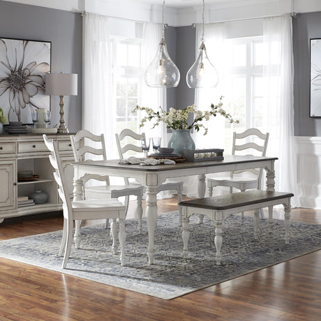 Magnolia Manor 6 Piece Leg Table Set - Furniture World