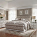 Magnolia Manor King California Upholstered Sleigh Bed, Dresser & Mirror, Nightstand - Furniture World