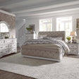 Magnolia Manor King California Upholstered Sleigh Bed, Dresser & Mirror, Chest, Nightstand - Furniture World