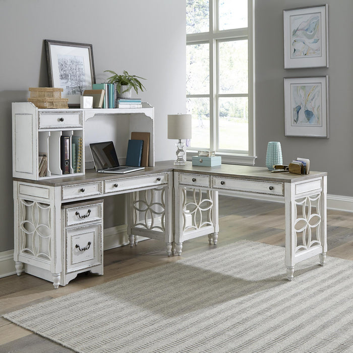 Magnolia Manor L Shaped Desk Set - Furniture World