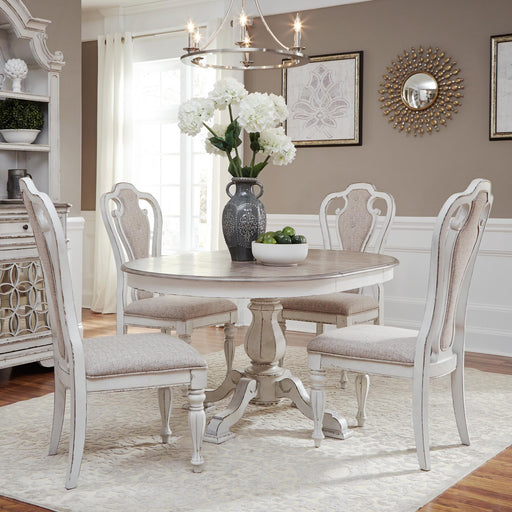 Magnolia Manor Opt 5 Piece Pedestal Table Set - Furniture World