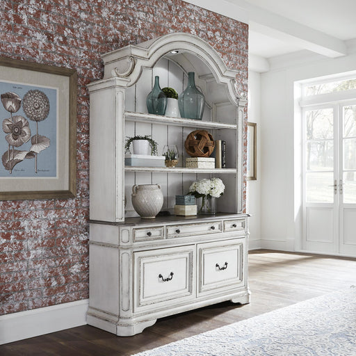 Magnolia Manor Opt Credenza & Hutch - Furniture World