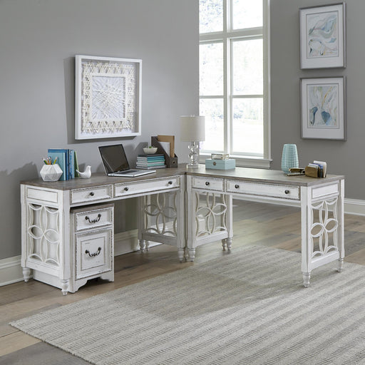 Magnolia Manor Opt L Shaped Desk Set - Furniture World