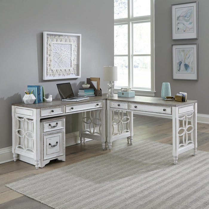 Magnolia Manor Opt L Shaped Desk Set - Furniture World