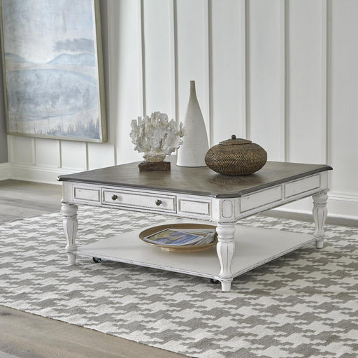 Magnolia Manor Oversized Square Cocktail Table - Furniture World