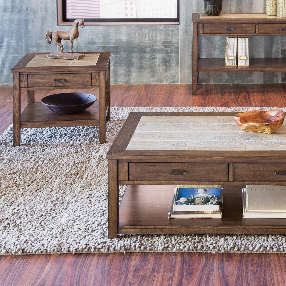 Mesa Valley 3 Piece Set (1-Cocktail 2-End Tables) - Furniture World