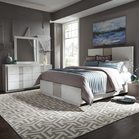 Mirage King California Panel Bed, Dresser & Mirror - Furniture World